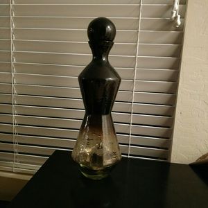 Brown and gold decanter/vase